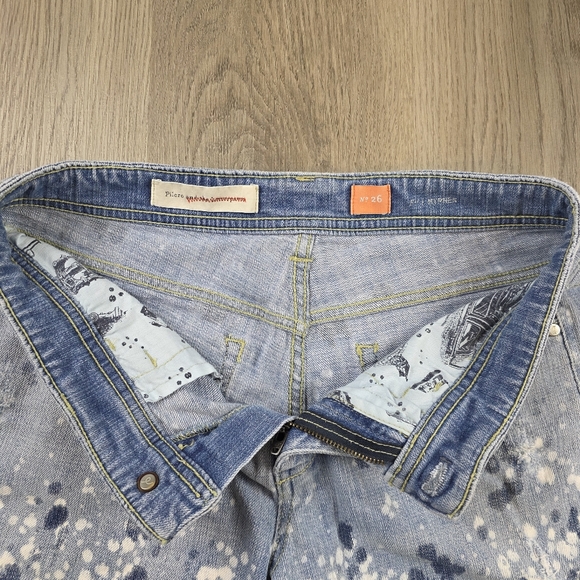 Anthropplogie Pilcro And The Letterpress Paint Splattered Denim Shorts Size 26 - Picture 4 of 10